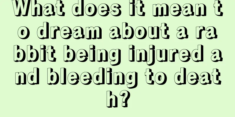 What does it mean to dream about a rabbit being injured and bleeding to death?