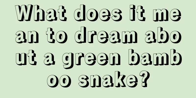 What does it mean to dream about a green bamboo snake?