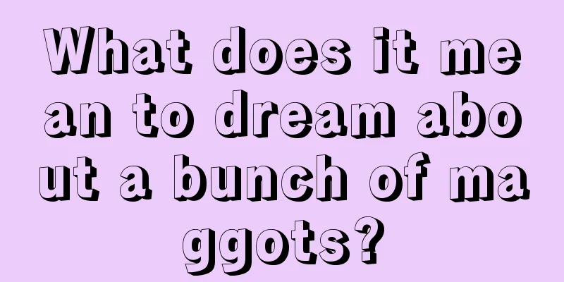 What does it mean to dream about a bunch of maggots?