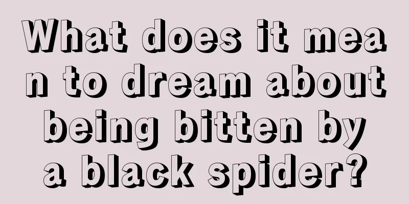 What does it mean to dream about being bitten by a black spider?