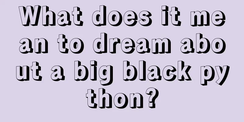 What does it mean to dream about a big black python?