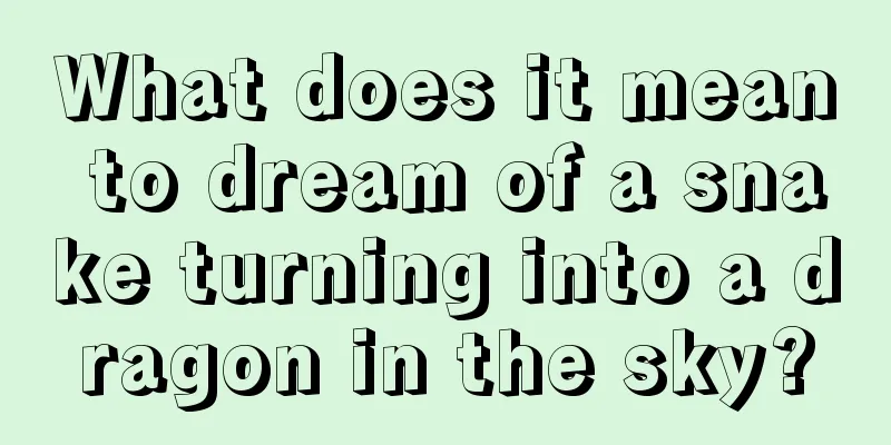 What does it mean to dream of a snake turning into a dragon in the sky?