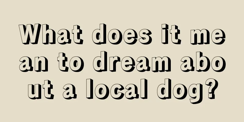 What does it mean to dream about a local dog?