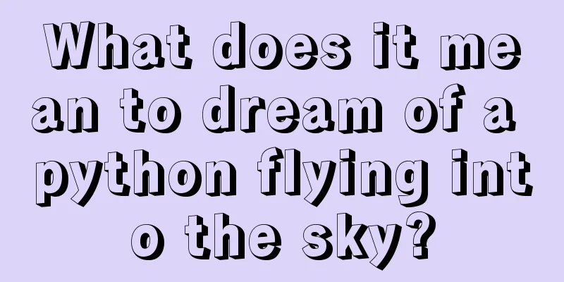 What does it mean to dream of a python flying into the sky?