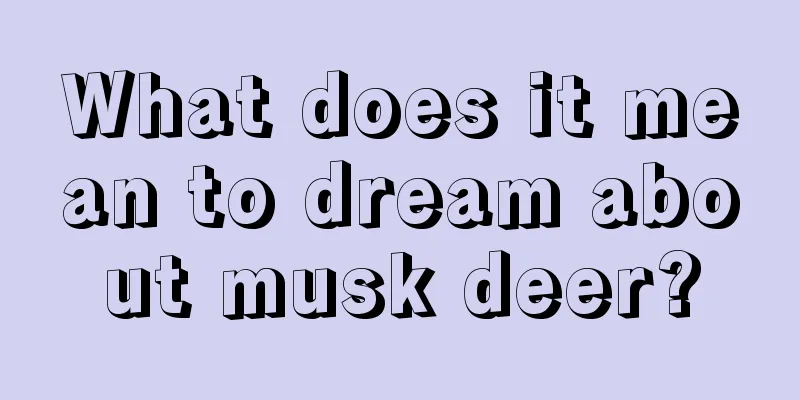 What does it mean to dream about musk deer?