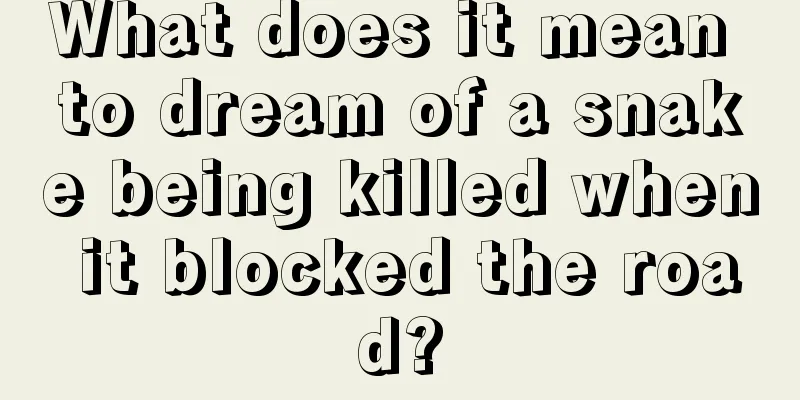 What does it mean to dream of a snake being killed when it blocked the road?