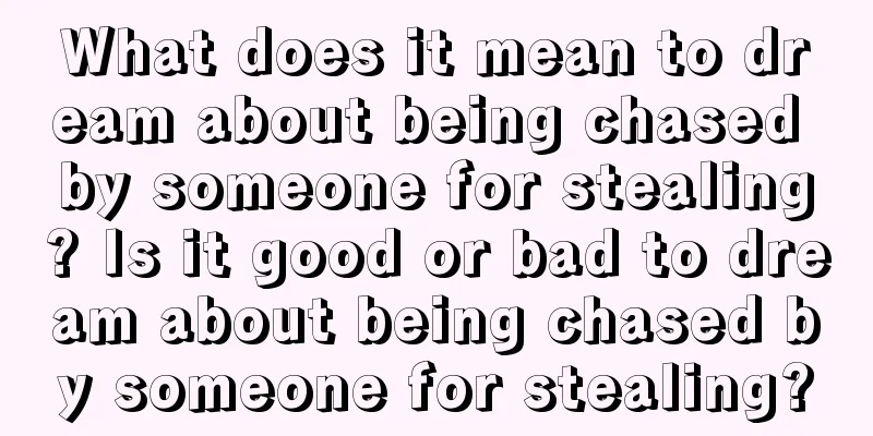 What does it mean to dream about being chased by someone for stealing? Is it good or bad to dream about being chased by someone for stealing?