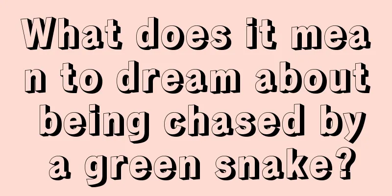 What does it mean to dream about being chased by a green snake?