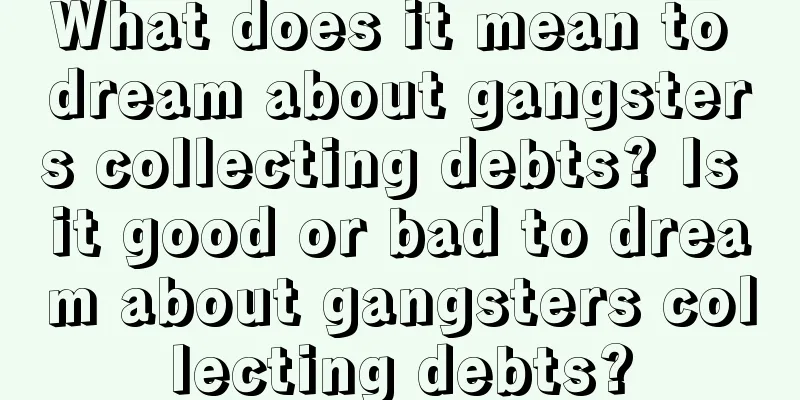 What does it mean to dream about gangsters collecting debts? Is it good or bad to dream about gangsters collecting debts?