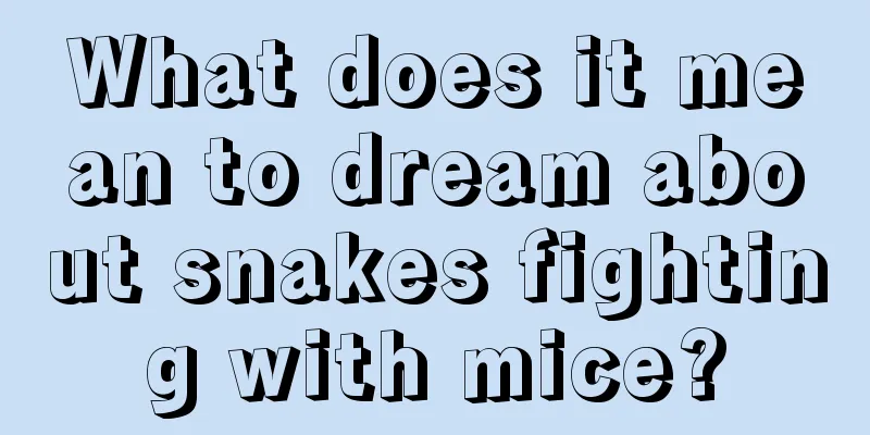 What does it mean to dream about snakes fighting with mice?