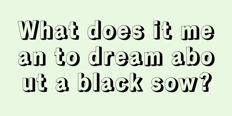 What does it mean to dream about a black sow?