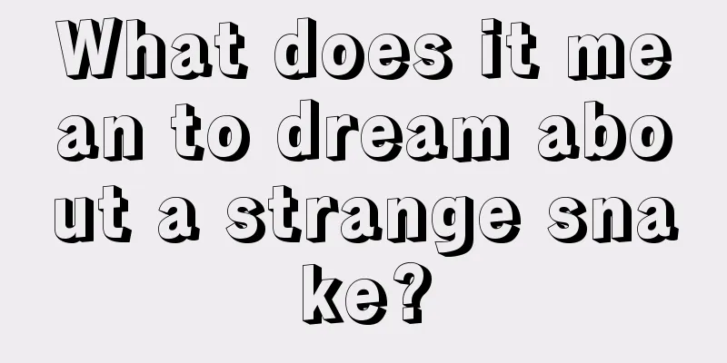 What does it mean to dream about a strange snake?