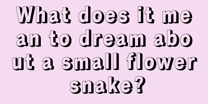 What does it mean to dream about a small flower snake?