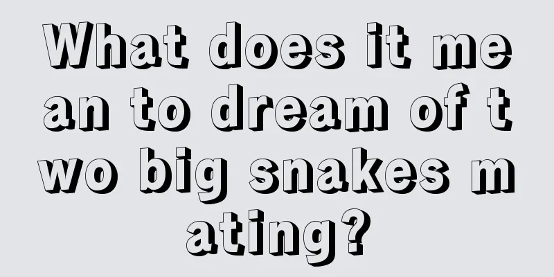 What does it mean to dream of two big snakes mating?