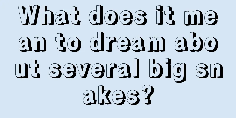 What does it mean to dream about several big snakes?