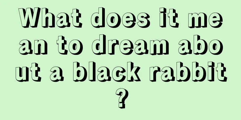 What does it mean to dream about a black rabbit?