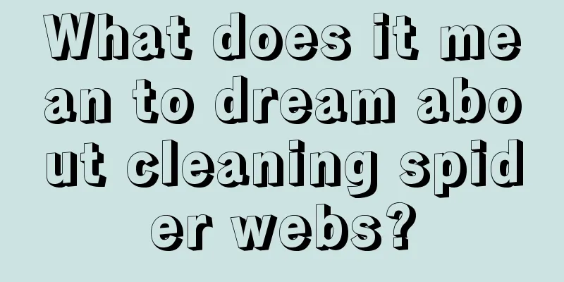 What does it mean to dream about cleaning spider webs?