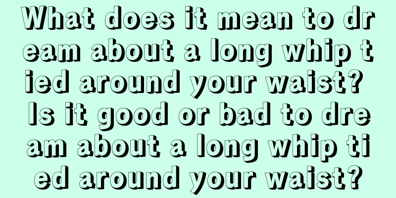 What does it mean to dream about a long whip tied around your waist? Is it good or bad to dream about a long whip tied around your waist?