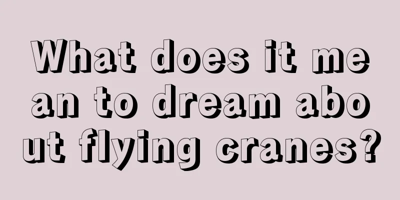 What does it mean to dream about flying cranes?