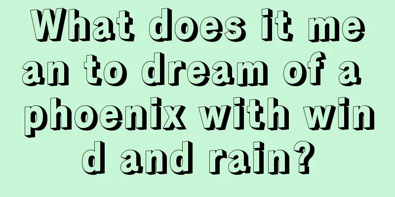 What does it mean to dream of a phoenix with wind and rain?