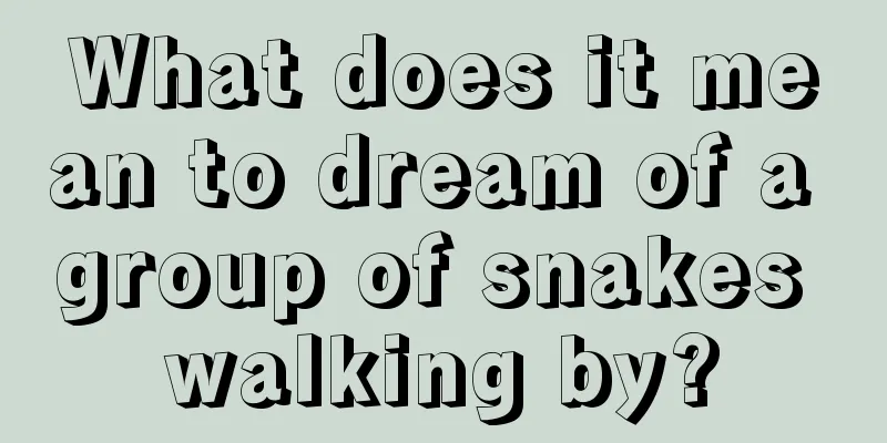 What does it mean to dream of a group of snakes walking by?