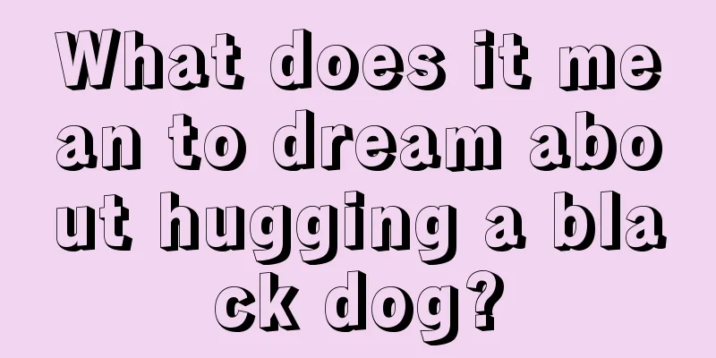 What does it mean to dream about hugging a black dog?