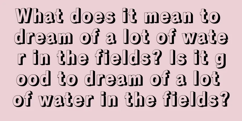 What does it mean to dream of a lot of water in the fields? Is it good to dream of a lot of water in the fields?