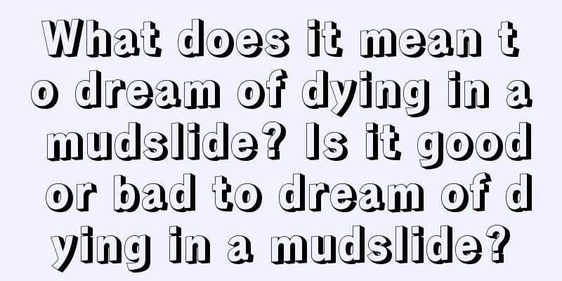 What does it mean to dream of dying in a mudslide? Is it good or bad to dream of dying in a mudslide?