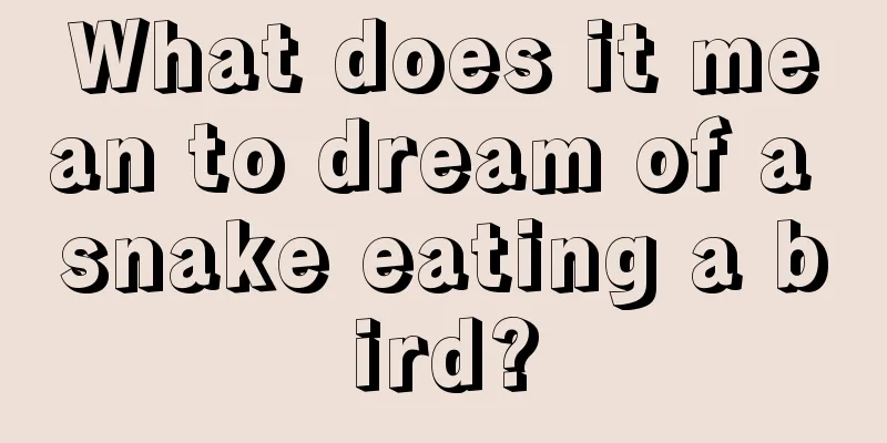 What does it mean to dream of a snake eating a bird?