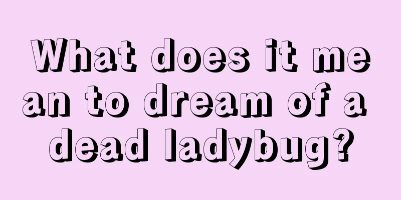 What does it mean to dream of a dead ladybug?