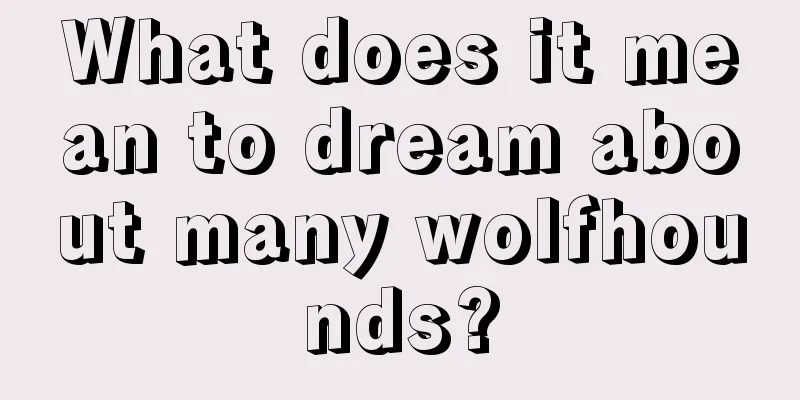 What does it mean to dream about many wolfhounds?