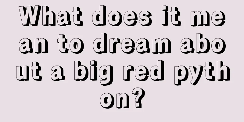 What does it mean to dream about a big red python?