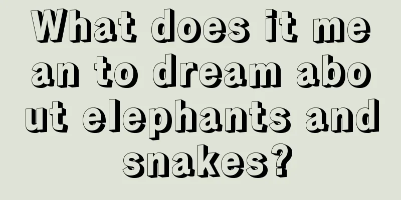 What does it mean to dream about elephants and snakes?