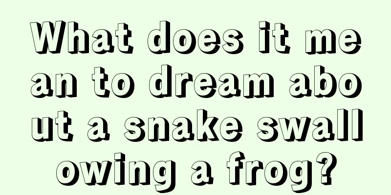 What does it mean to dream about a snake swallowing a frog?