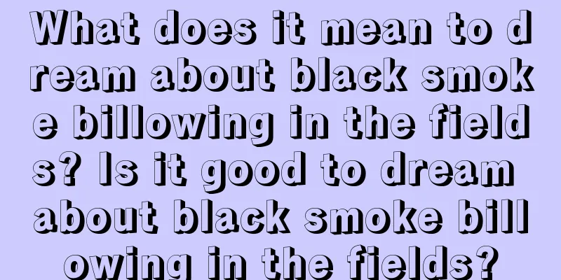 What does it mean to dream about black smoke billowing in the fields? Is it good to dream about black smoke billowing in the fields?