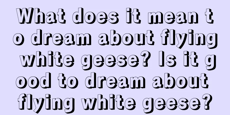 What does it mean to dream about flying white geese? Is it good to dream about flying white geese?