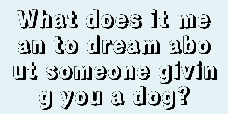 What does it mean to dream about someone giving you a dog?