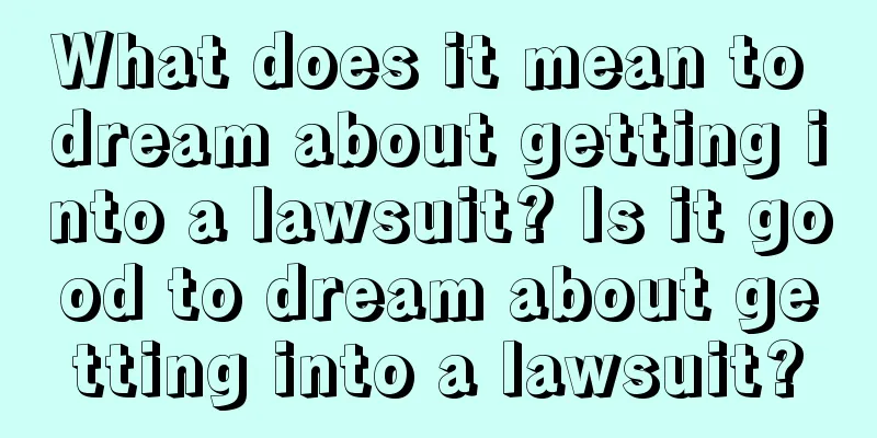 What does it mean to dream about getting into a lawsuit? Is it good to dream about getting into a lawsuit?