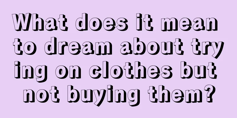 What does it mean to dream about trying on clothes but not buying them?