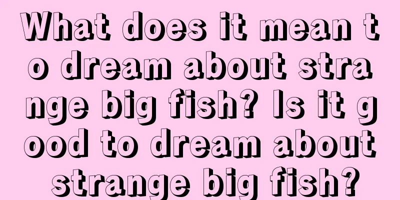 What does it mean to dream about strange big fish? Is it good to dream about strange big fish?