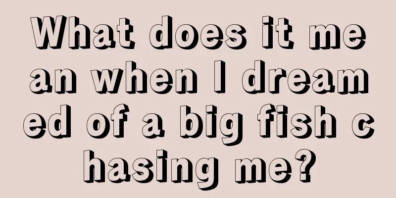 What does it mean when I dreamed of a big fish chasing me?