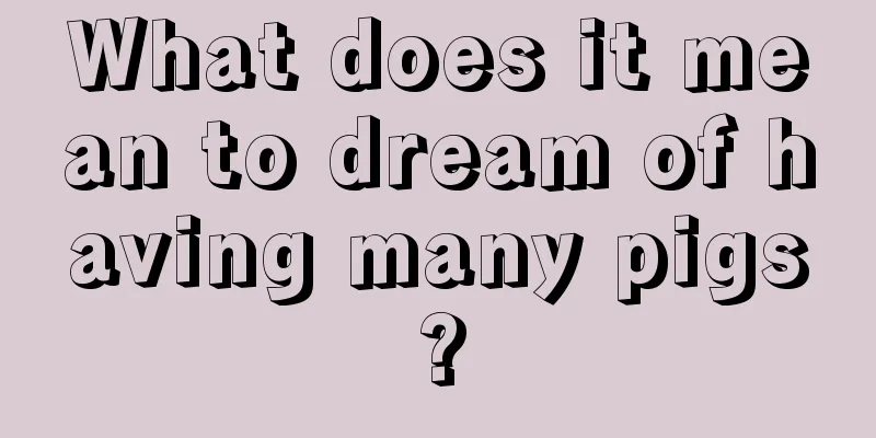 What does it mean to dream of having many pigs?