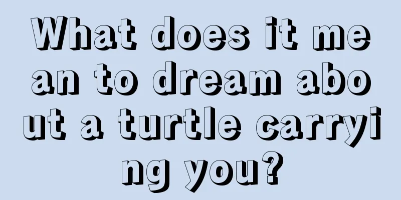 What does it mean to dream about a turtle carrying you?