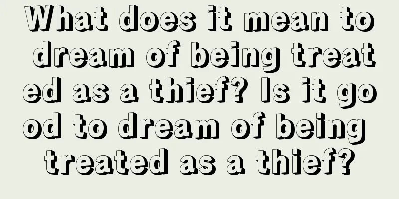 What does it mean to dream of being treated as a thief? Is it good to dream of being treated as a thief?