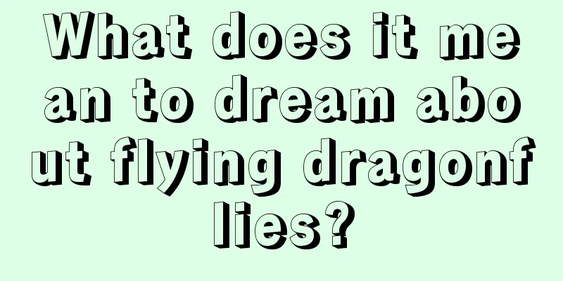 What does it mean to dream about flying dragonflies?