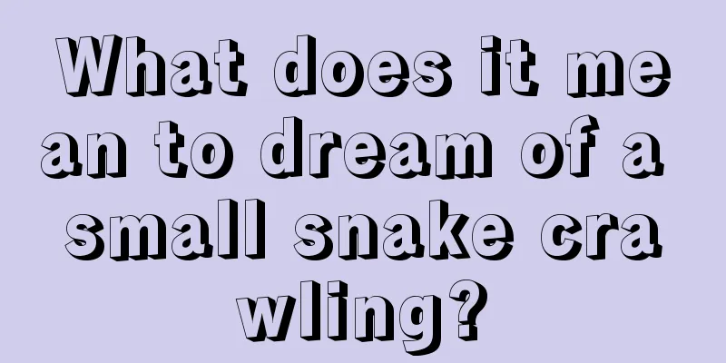 What does it mean to dream of a small snake crawling?