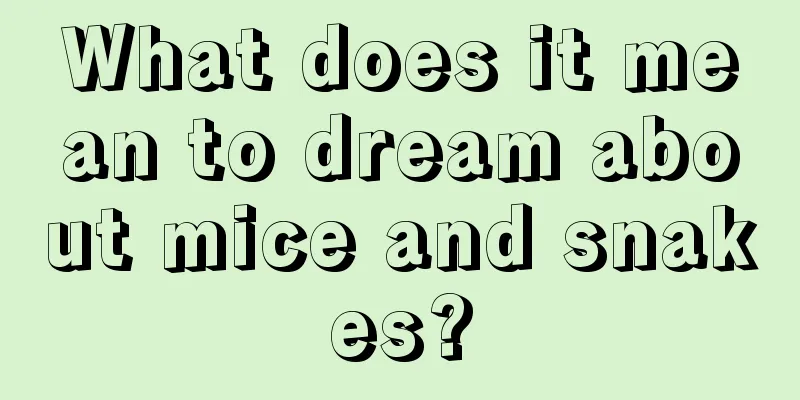 What does it mean to dream about mice and snakes?