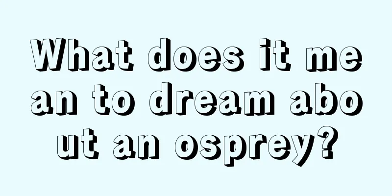 What does it mean to dream about an osprey?