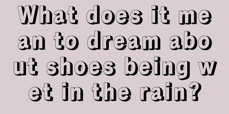 What does it mean to dream about shoes being wet in the rain?