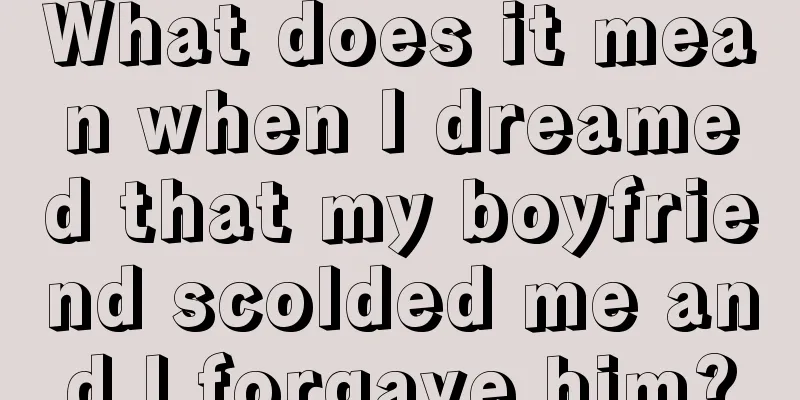 What does it mean when I dreamed that my boyfriend scolded me and I forgave him?